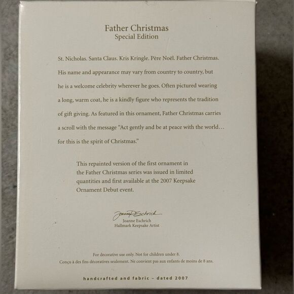 2007 Father Christmas,HALLMARK KEEPSAKE ORNAMENT
QXE9119 Colorway Santa - Picture 8 of 10